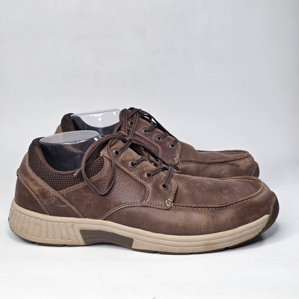 OrthoFeet‎ Leo 428 Men's 12 D Medium Brown Leather Walking Shoes Comfort Casual